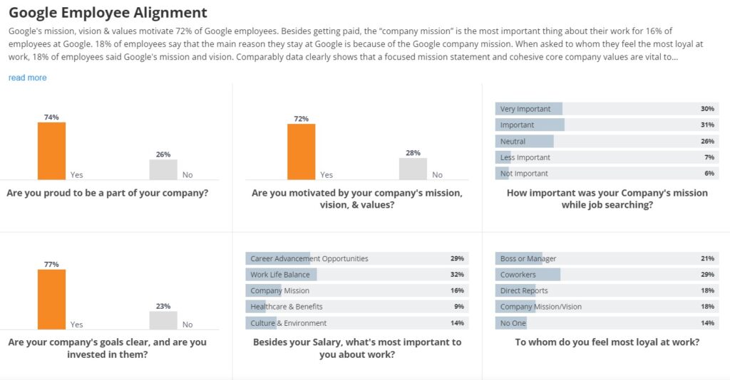 How Google is Achieving Vision Success | Google Employee Engagement Survey